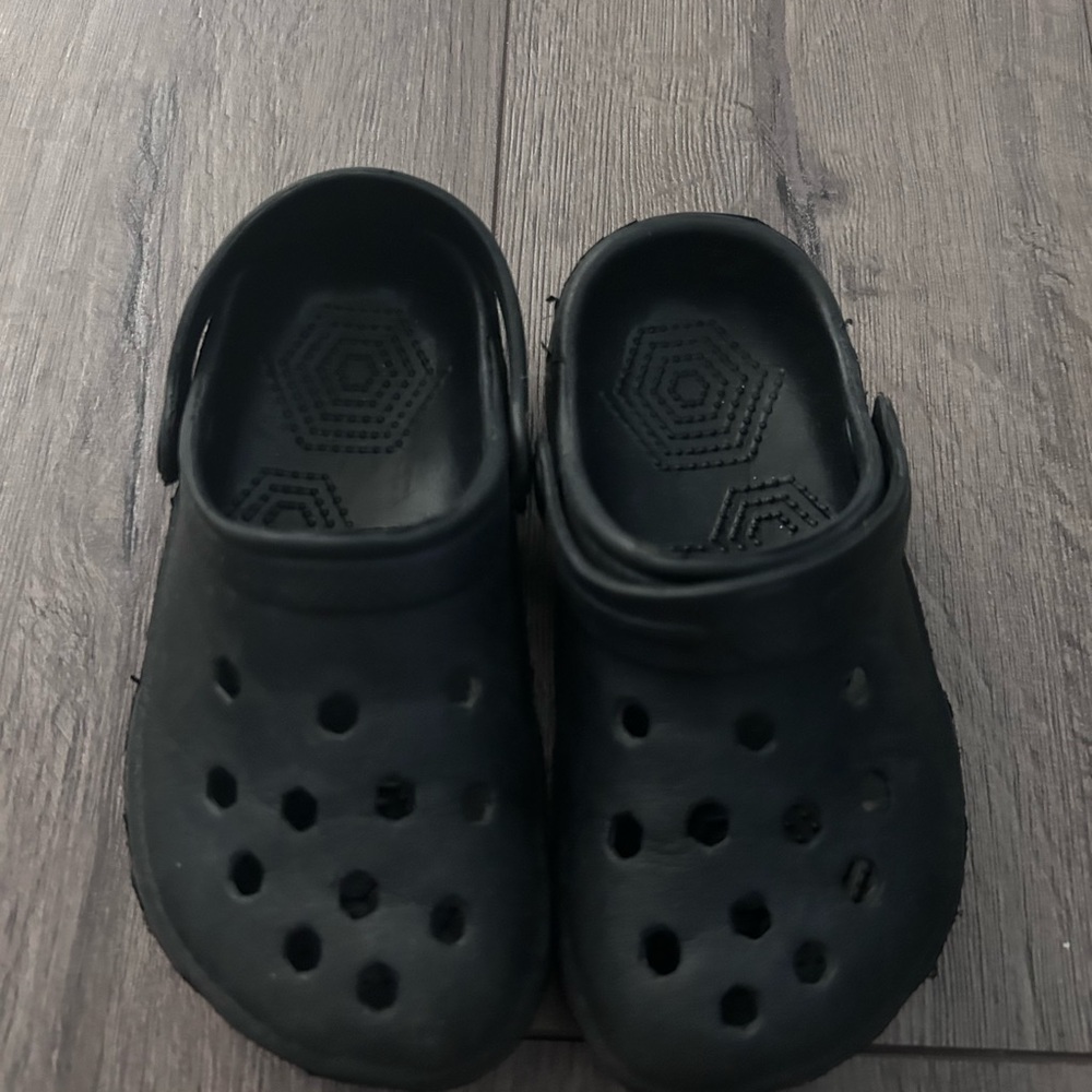 Kids Black Clogs